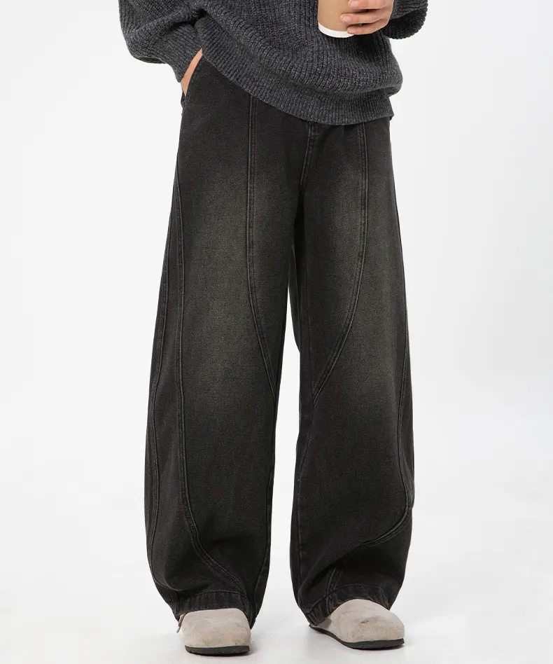 Distressed Vintage Machete Straight Leg Trousers