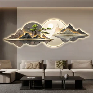 Sophisticated Mountain Crystal Wall Hanging