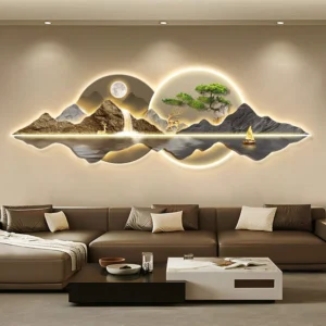 Sophisticated Mountain Crystal Wall Hanging