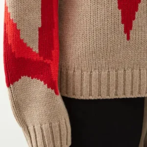 Cotton Knit Pullover with Patchwork Design for Men