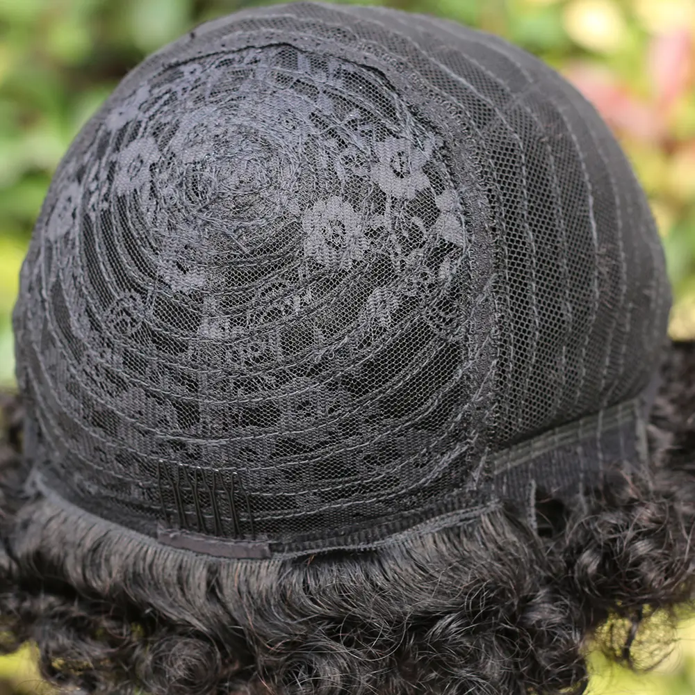 Remy Human Hair Short Pixie Wig - Kinky Curly Style