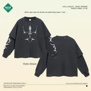 Hip Hop Inspired Custom Screen Print Long Sleeve Shirt