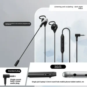 Noise-Cancelling Waterproof Gaming Earphones for PC and Mobile