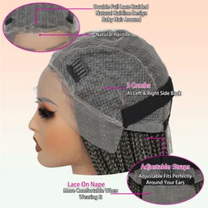 Full Lace Box Braid Wig - Knotless with Baby Hair