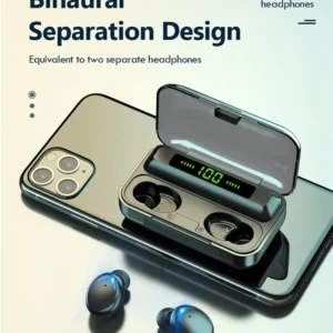 High-Fidelity Wireless Gaming Earphones with LED Display