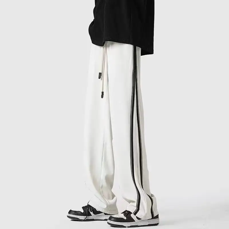 Layered Striped Casual Joggers for Men