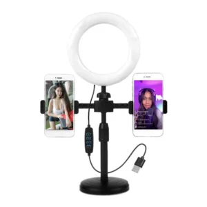 6-Inch Makeup and Photography LED Ring Light with Phone Support