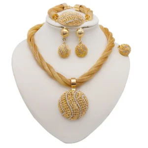 Exquisite African-Inspired Wedding Jewelry Ensemble: