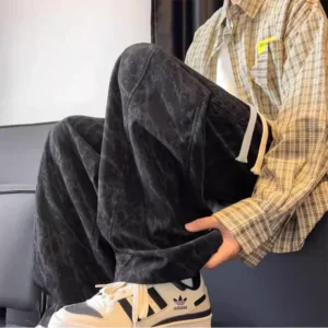 Unisex Hip-Hop Streetwear Wide-Leg Trousers