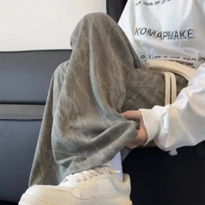 Unisex Hip-Hop Streetwear Wide-Leg Trousers