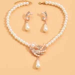 Sophisticated Bridal Pearl Necklace and Earring Collection