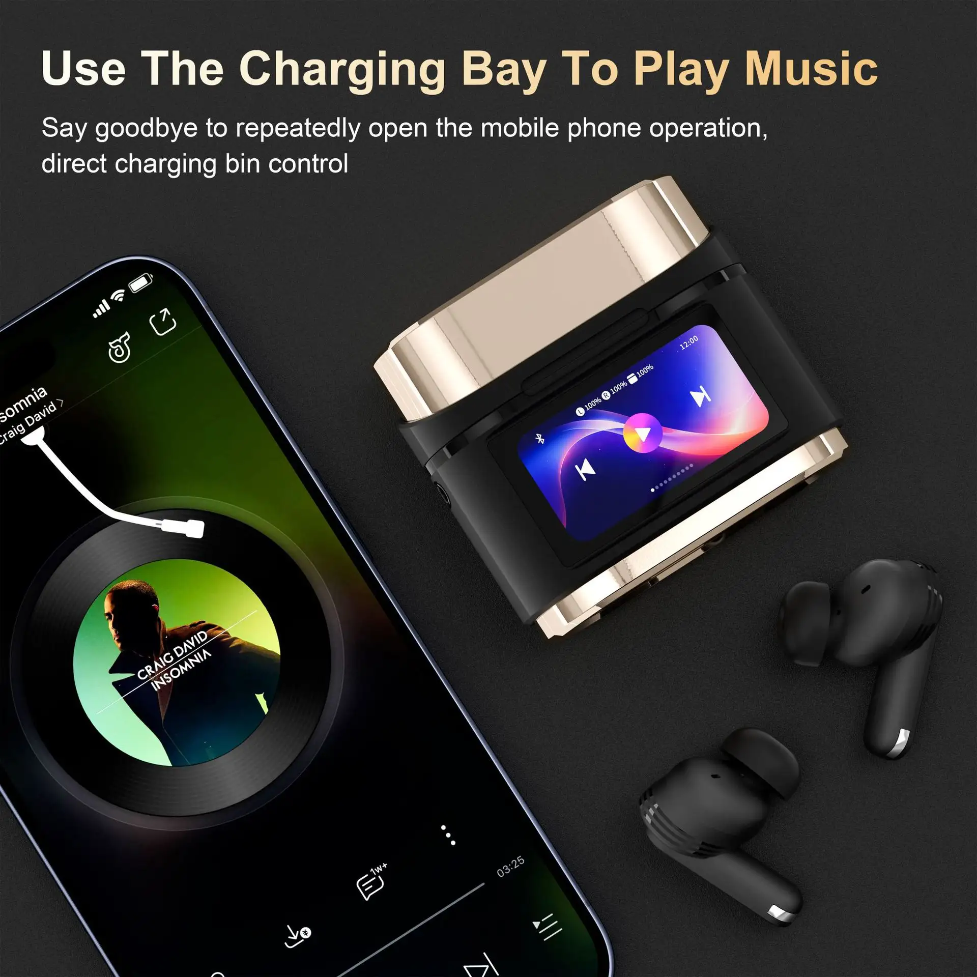 Premium ANC ENC Wireless TWS Earbuds with Digital Display and Touch Control