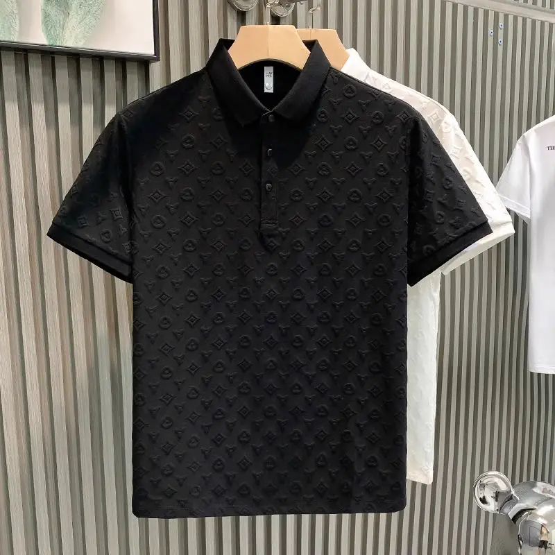 Men's Retro Jacquard Short Sleeve Polo Shirt