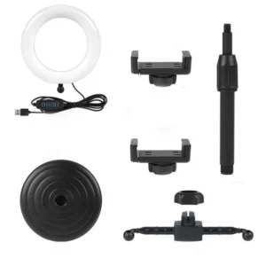6-Inch Makeup and Photography LED Ring Light with Phone Support