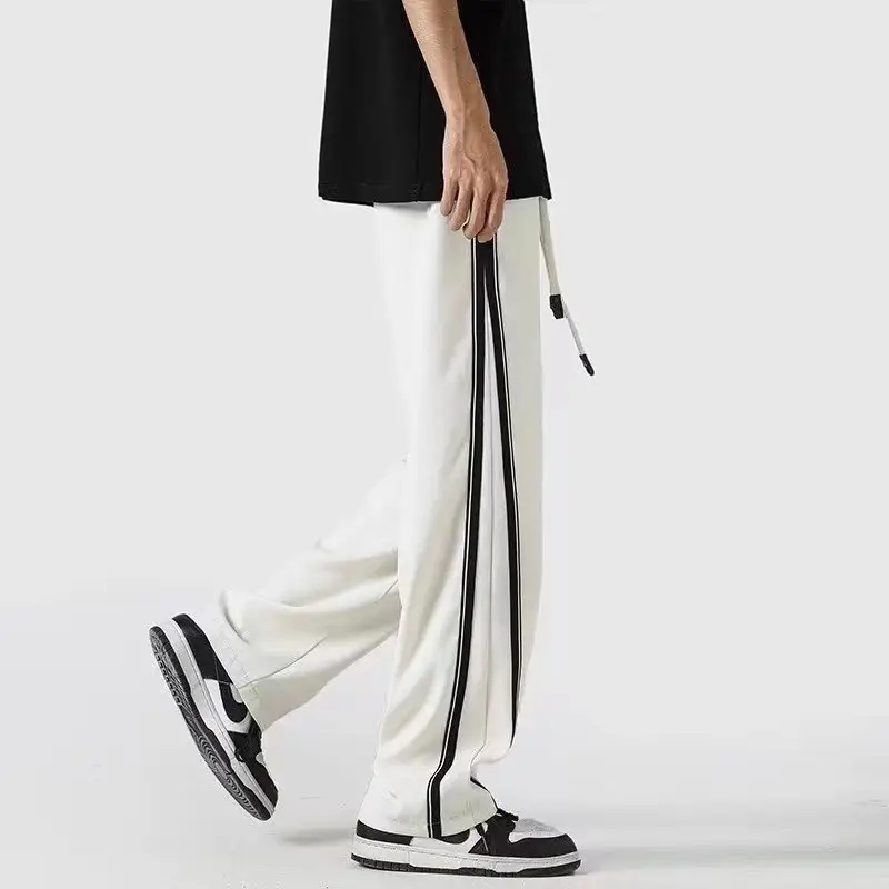 Layered Striped Casual Joggers for Men