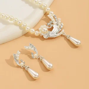 Sophisticated Bridal Pearl Necklace and Earring Collection