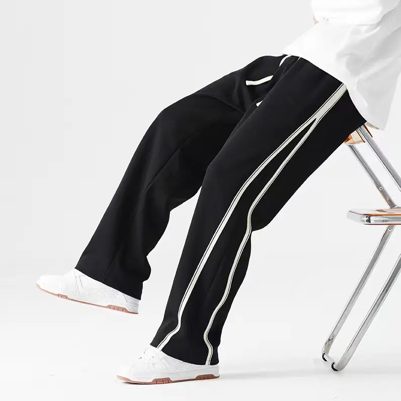 Layered Striped Casual Joggers for Men