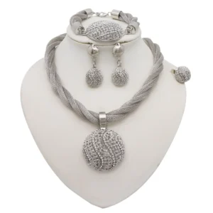 Exquisite African-Inspired Wedding Jewelry Ensemble: