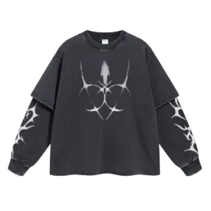 Hip Hop Inspired Custom Screen Print Long Sleeve Shirt
