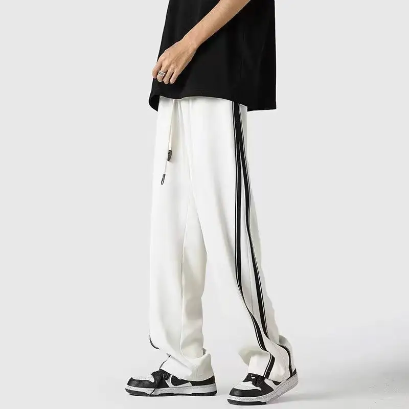 Layered Striped Casual Joggers for Men