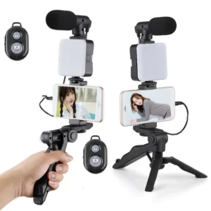 Ultimate Video-Making Bundle: Tripod, Light, and Microphone