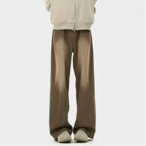 Vintage-Inspired Wide-Leg Denim Trousers