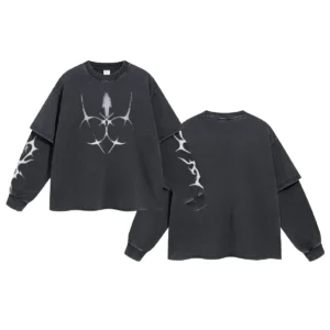 Hip Hop Inspired Custom Screen Print Long Sleeve Shirt