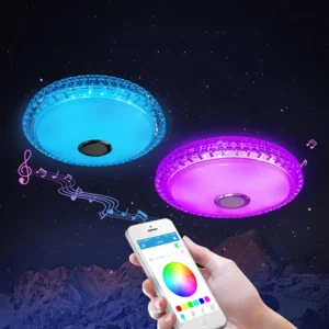Stylish Smart RGB Ceiling Light with Remote and Music Features: