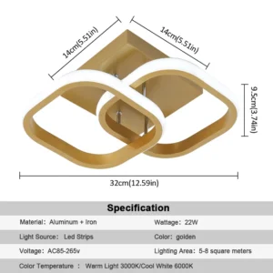22W LED Surface-Mount Ceiling Fixture