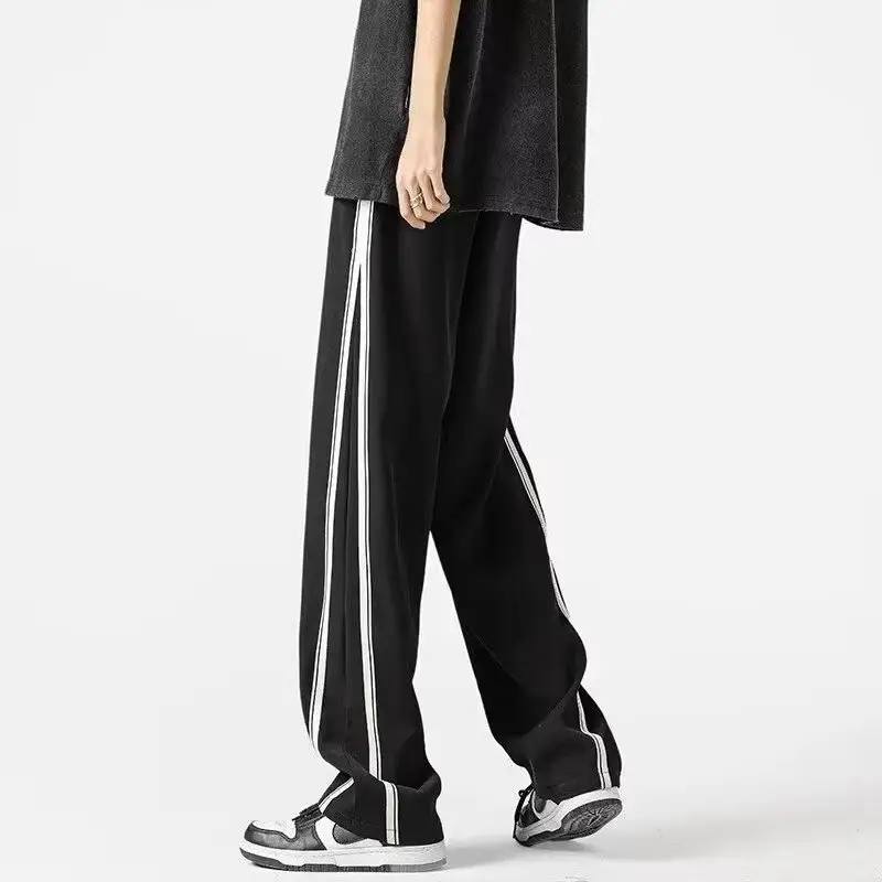 Layered Striped Casual Joggers for Men