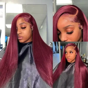Burgundy 13x6 HD Lace Front Wig - 200% Density
