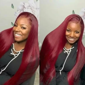 Burgundy 13x6 HD Lace Front Wig - 200% Density