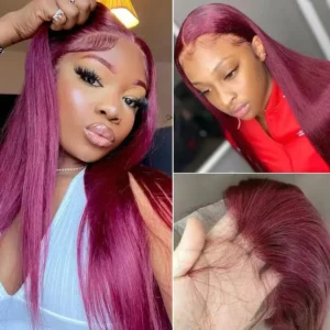 Burgundy 13x6 HD Lace Front Wig - 200% Density
