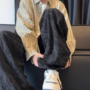 Unisex Hip-Hop Streetwear Wide-Leg Trousers