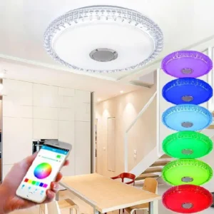 Stylish Smart RGB Ceiling Light with Remote and Music Features: