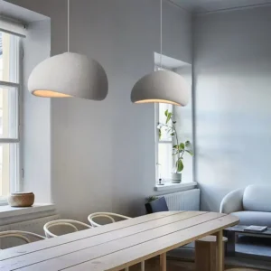 Nordic Wabi Sabi Small Oval Pendant Light – Industrial Cloud-Style Japanese Chandelier