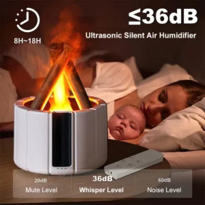 Quiet Flame Humidifier & Aromatherapy Device