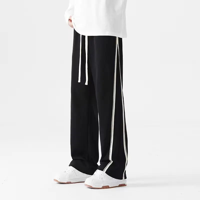 Layered Striped Casual Joggers for Men