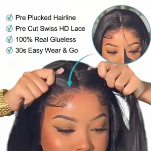 Ready-to-Wear Glueless Bone Straight Human Hair Wig