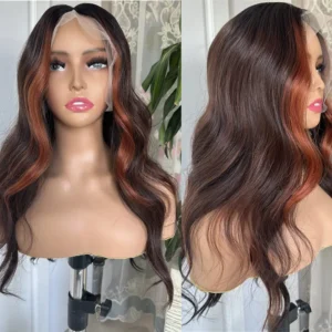Lenaqueen Ombre Waves Synthetic Lace Wig
