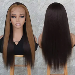 Blonde and Brunette Ombre Lace Front Wig