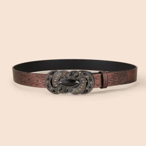 Opulent Gemstone-Studded Western Belt with Heavy Metal Design