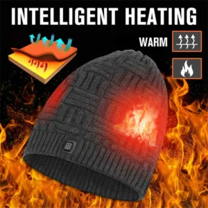 Stylish Heated Wool Headcap for Outdoor Adventures