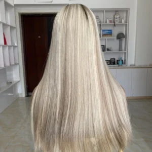 Caucasian Women's Premium Human Hair Lace Wig