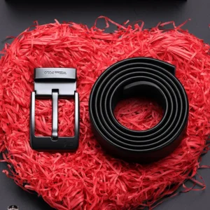 WILLIAMPOLO Versatile Youth Fashion Leather Belt with Pin Buckle