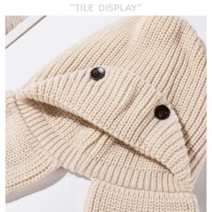 Cozy Winter Knit Hooded Scarf Pullover – All-in-One Headscarf and Hoodie Hat for Ultimate Warmth