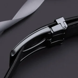 WILLIAMPOLO Versatile Youth Fashion Leather Belt with Pin Buckle