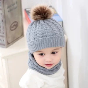 Snuggly Fleece-Lined Baby Knit Cap – Warm Winter Beanie for Newborns and Toddlers