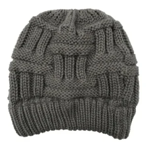Cozy Crochet Cap with High Ponytail Access