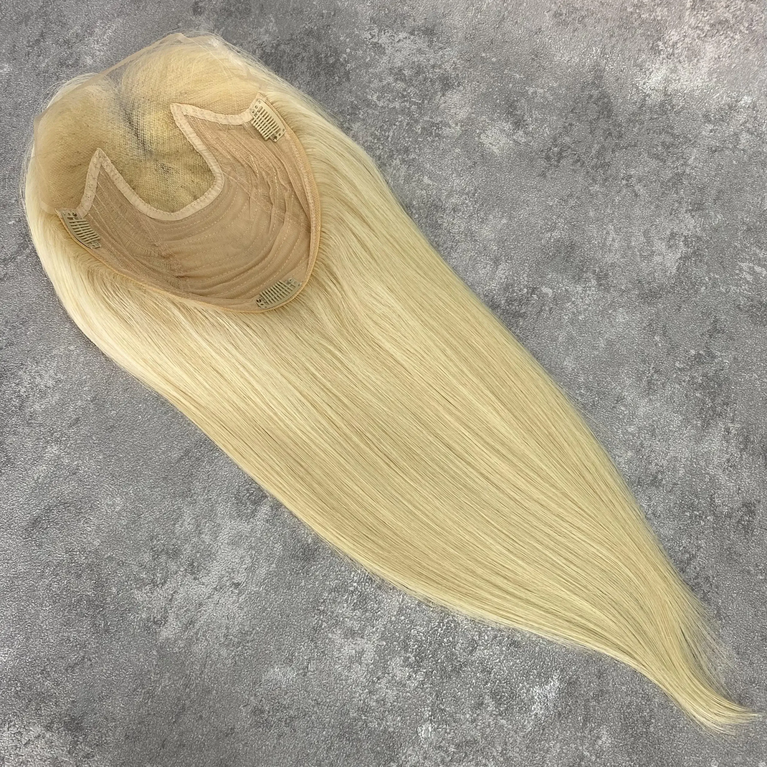 Seamless Lace Topper for Thinning Blonde Hair